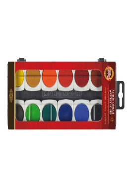 Estojo Aquarela Pastilha c/12 175505 Koh-I-Noor